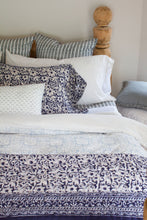 Load image into Gallery viewer, Luxury Block Printed Quilt - Two Tone Indigo