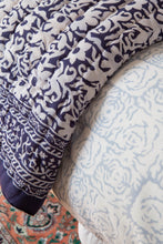 Load image into Gallery viewer, Luxury Block Printed Quilt - Two Tone Indigo
