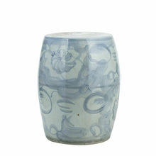 Load image into Gallery viewer, Sophie Blue &amp; White Garden Stool
