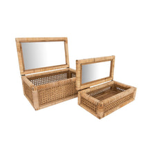 Load image into Gallery viewer, Rattan Display Boxes - Set of 2