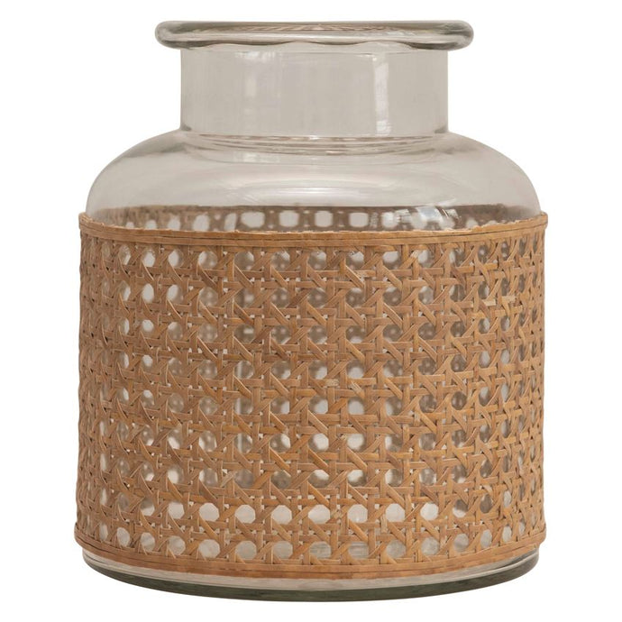 Cane Wrapped Vase, Small