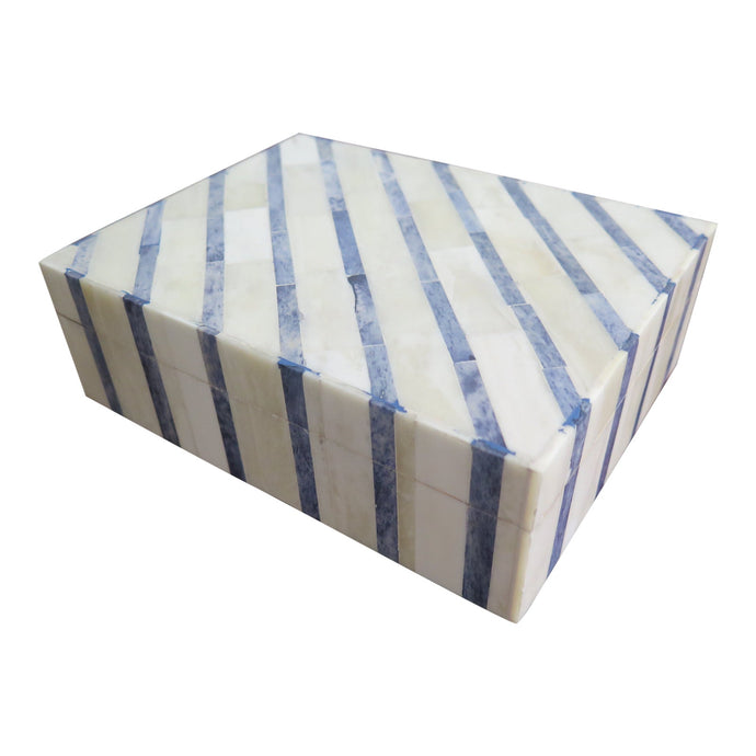 Blue Diagonal Stripe Box
