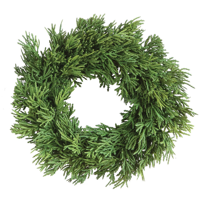 Faux Cedar Wreath - Petite